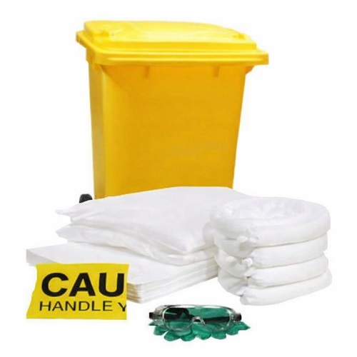 Oil Spill Kit 150 Litre with Wheeled Bin Supplier of Oil Spill Kit 150 Litre with Wheeled Bin in Abu Dhabi, UAE